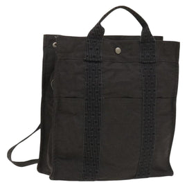 HERMES Her Line Add PM Backpack Canvas Gray Silver Auth bs26934