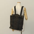 HERMES Her Line Add PM Backpack Canvas Gray Silver Auth bs26934-24