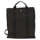 HERMES Her Line Add PM Backpack Canvas Gray Silver Auth bs26934-13