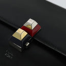 FENDI Canai Chain Shoulder Bag Leather Black Silver Auth bs26937-18