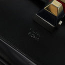 FENDI Canai Chain Shoulder Bag Leather Black Silver Auth bs26937-9