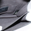 FENDI Canai Chain Shoulder Bag Leather Black Silver Auth bs26937-20