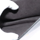 FENDI Canai Chain Shoulder Bag Leather Black Silver Auth bs26937-22