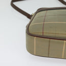 Burberrys Nova Check Shoulder Bag Canvas Beige Gold Auth bs26945-9