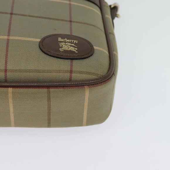 Burberrys Nova Check Shoulder Bag Canvas Beige Gold Auth bs26945