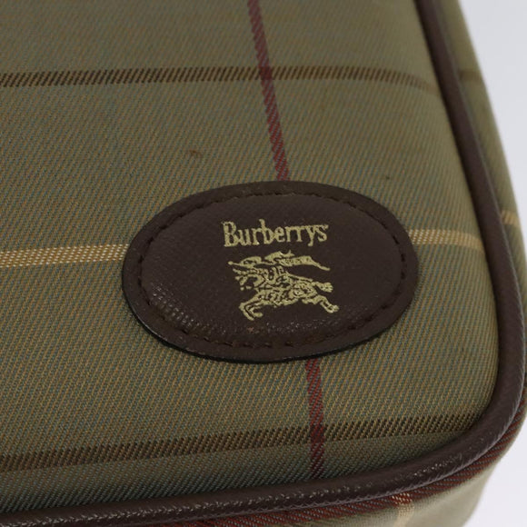 Burberrys Nova Check Shoulder Bag Canvas Beige Gold Auth bs26945