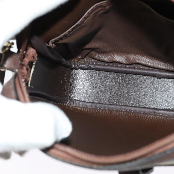 Burberrys Nova Check Shoulder Bag Canvas Beige Gold Auth bs26945