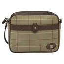 Burberrys Nova Check Shoulder Bag Canvas Beige Gold Auth bs26945-13