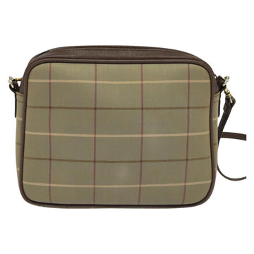 Burberrys Nova Check Shoulder Bag Canvas Beige Gold Auth bs26945 - 0