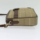 Burberrys Nova Check Shoulder Bag Canvas Beige Gold Auth bs26945-3