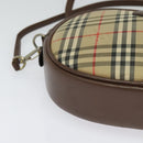 BURBERRYS Nova Check Shoulder Bag Canvas Beige Gold Auth bs26946-10