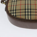 BURBERRYS Nova Check Shoulder Bag Canvas Beige Gold Auth bs26946-12