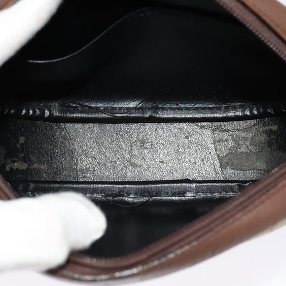 BURBERRYS Nova Check Shoulder Bag Canvas Beige Gold Auth bs26946