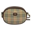 BURBERRYS Nova Check Shoulder Bag Canvas Beige Gold Auth bs26946-2