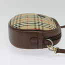 BURBERRYS Nova Check Shoulder Bag Canvas Beige Gold Auth bs26946-5