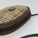 BURBERRYS Nova Check Shoulder Bag Canvas Beige Gold Auth bs26946-6