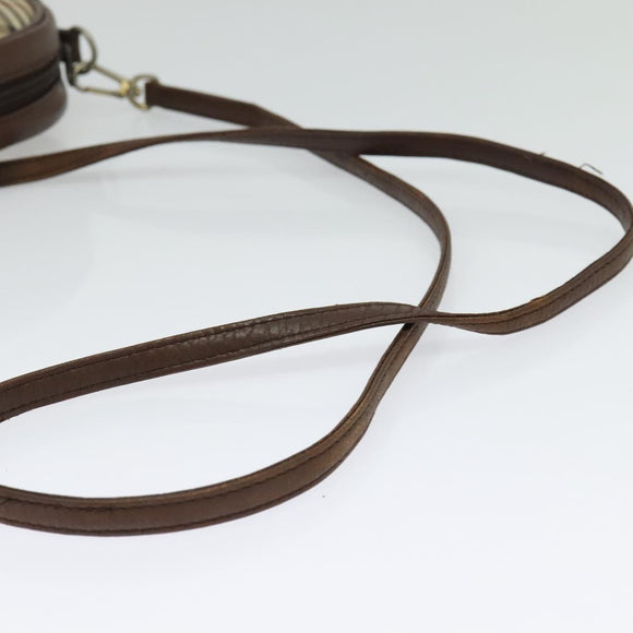 BURBERRYS Nova Check Shoulder Bag Canvas Beige Gold Auth bs26946