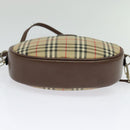 BURBERRYS Nova Check Shoulder Bag Canvas Beige Gold Auth bs26946-9