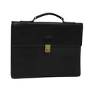 Burberrys Business Bag Leather Black Gold Auth bs26949-1