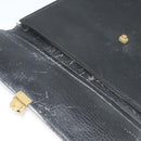 Burberrys Business Bag Leather Black Gold Auth bs26949-10