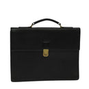Burberrys Business Bag Leather Black Gold Auth bs26949-13