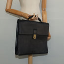 Burberrys Business Bag Leather Black Gold Auth bs26949-23