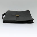 Burberrys Business Bag Leather Black Gold Auth bs26949-3