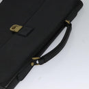 Burberrys Business Bag Leather Black Gold Auth bs26949-6