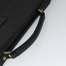 Burberrys Business Bag Leather Black Gold Auth bs26949-7