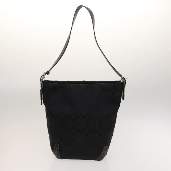 Coach Signature Shoulder Bag Nylon 2Set Blue Black Auth bs26954