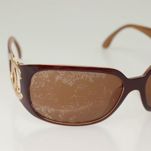 CHANEL Pouch Leather metal 7Set Black Gold CC Auth bs26962