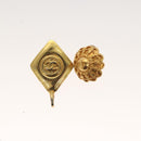 CHANEL Pouch Leather metal 7Set Black Gold CC Auth bs26962-19