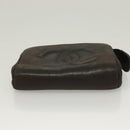 CHANEL Pouch Leather metal 7Set Black Gold CC Auth bs26962-6