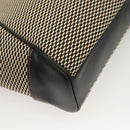 Coach Hand Bag Canvas Black Gold Auth bs26964-12