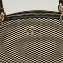 Coach Hand Bag Canvas Black Gold Auth bs26964-14