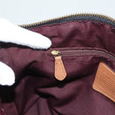 Coach Hand Bag Canvas Black Gold Auth bs26964-20