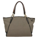 Coach Hand Bag Canvas Black Gold Auth bs26964-3