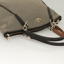 Coach Hand Bag Canvas Black Gold Auth bs26964-6