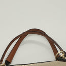 Coach Hand Bag Canvas Black Gold Auth bs26964-8