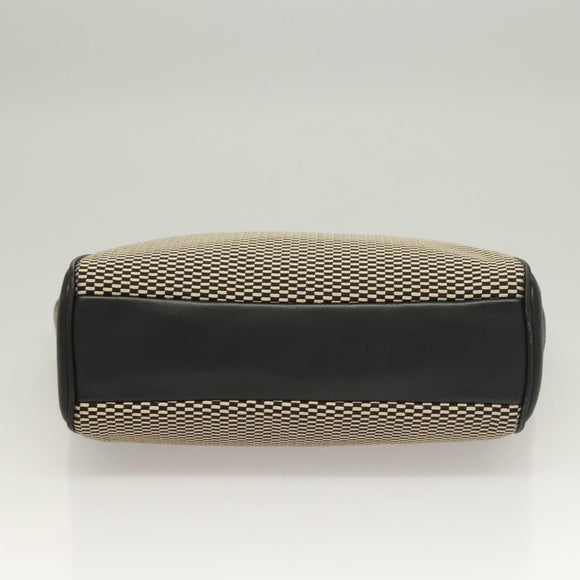 Coach Hand Bag Canvas Black Gold Auth bs26964