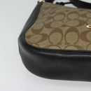 Coach Signature Shoulder Bag PVC Beige Gold Auth bs26966-9