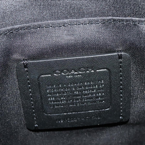 Coach Signature Shoulder Bag PVC Beige Gold Auth bs26966