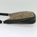 Coach Signature Shoulder Bag PVC Beige Gold Auth bs26966-3