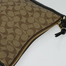 Coach Signature Shoulder Bag PVC Beige Gold Auth bs26966-6