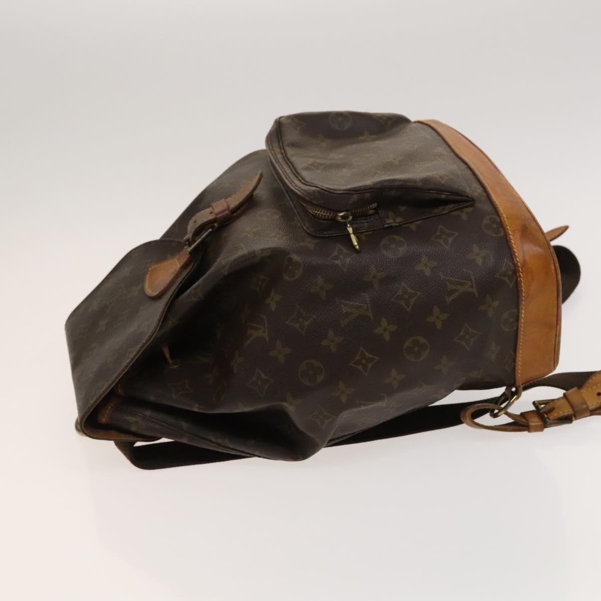 LOUIS VUITTON Monogram Montsouris GM Backpack M51135 LV Auth 