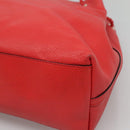 GUCCI Tote Bag Leather Outlet Red Gold 380118 Auth bs26981-15