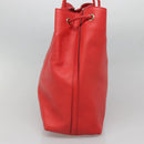 GUCCI Tote Bag Leather Outlet Red Gold 380118 Auth bs26981-3