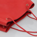 GUCCI Tote Bag Leather Outlet Red Gold 380118 Auth bs26981-6