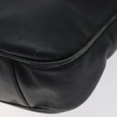 GUCCI Bamboo Shoulder Bag Leather Black Gold 001 1781 1638 Auth bs26983-15