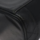 CHANEL Vanity Pouch Lamb Skin Black Gold CC Auth bs26985-15